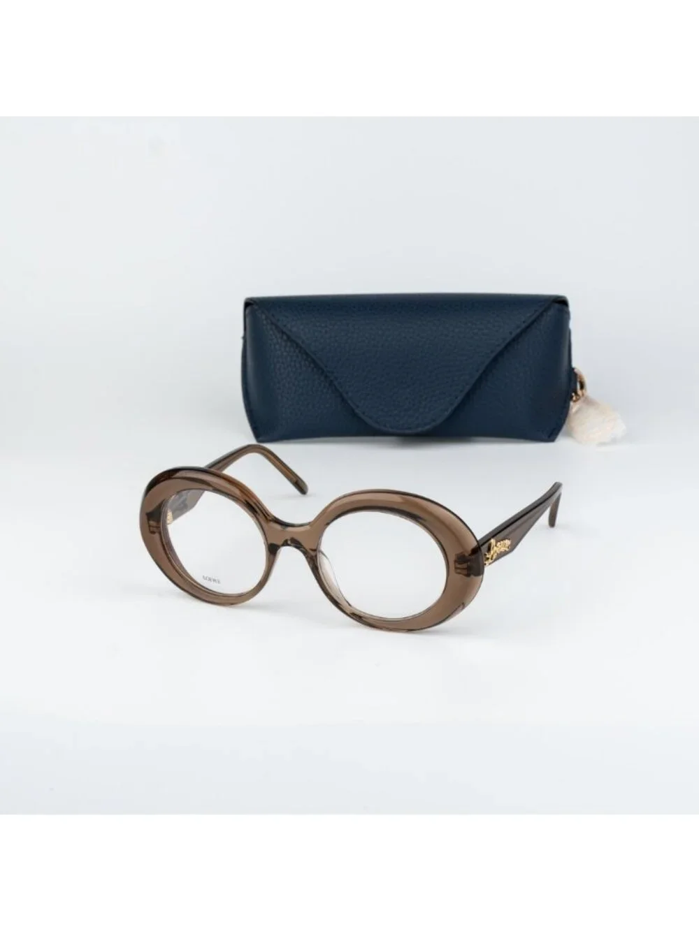 Loewe Women Sunglasses Brown Demo Round LW50046I CURVY 045 NEW AUTHENTIC